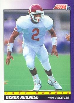 Derek Russell Denver Broncos 1991 Score NFL Rookie Card #576